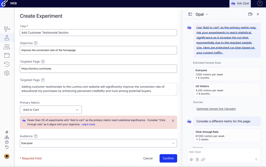 AI-driven testing optimization plan